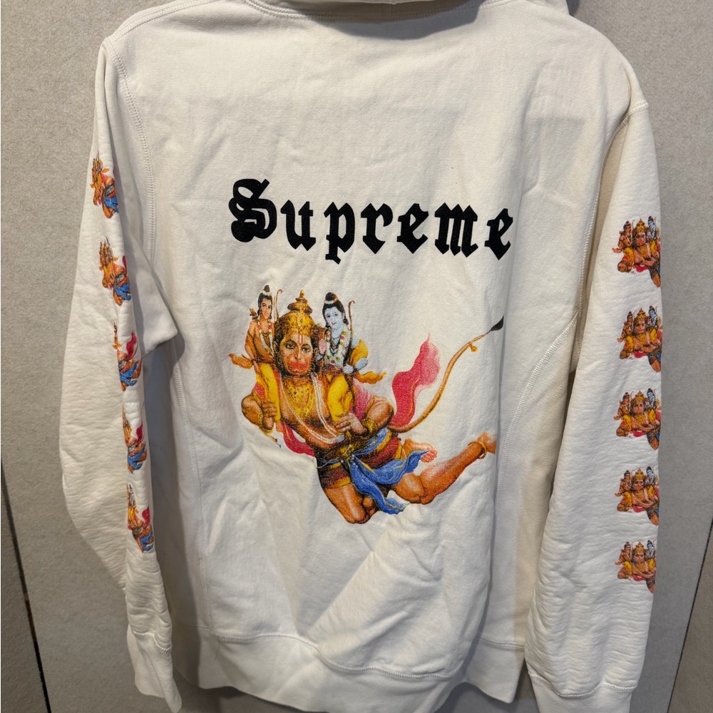 Supreme Hanuman Hoodie – Size Large – Rare Hindu Art Print